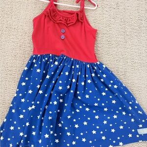 Eleanor Rose Knit Judy Tank Dress 8-10 Red White Blue Stars Patriotic
